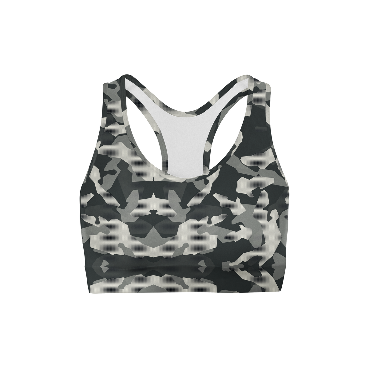 Camo Sports Bra  White Grey and Black Stormtrooper – PUBLIC MYTH