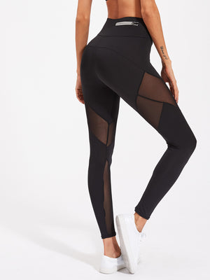 Active Mesh Panel Zip Detail Leggings