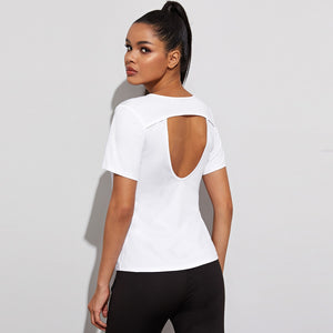 Cut Out Solid Sports Tee