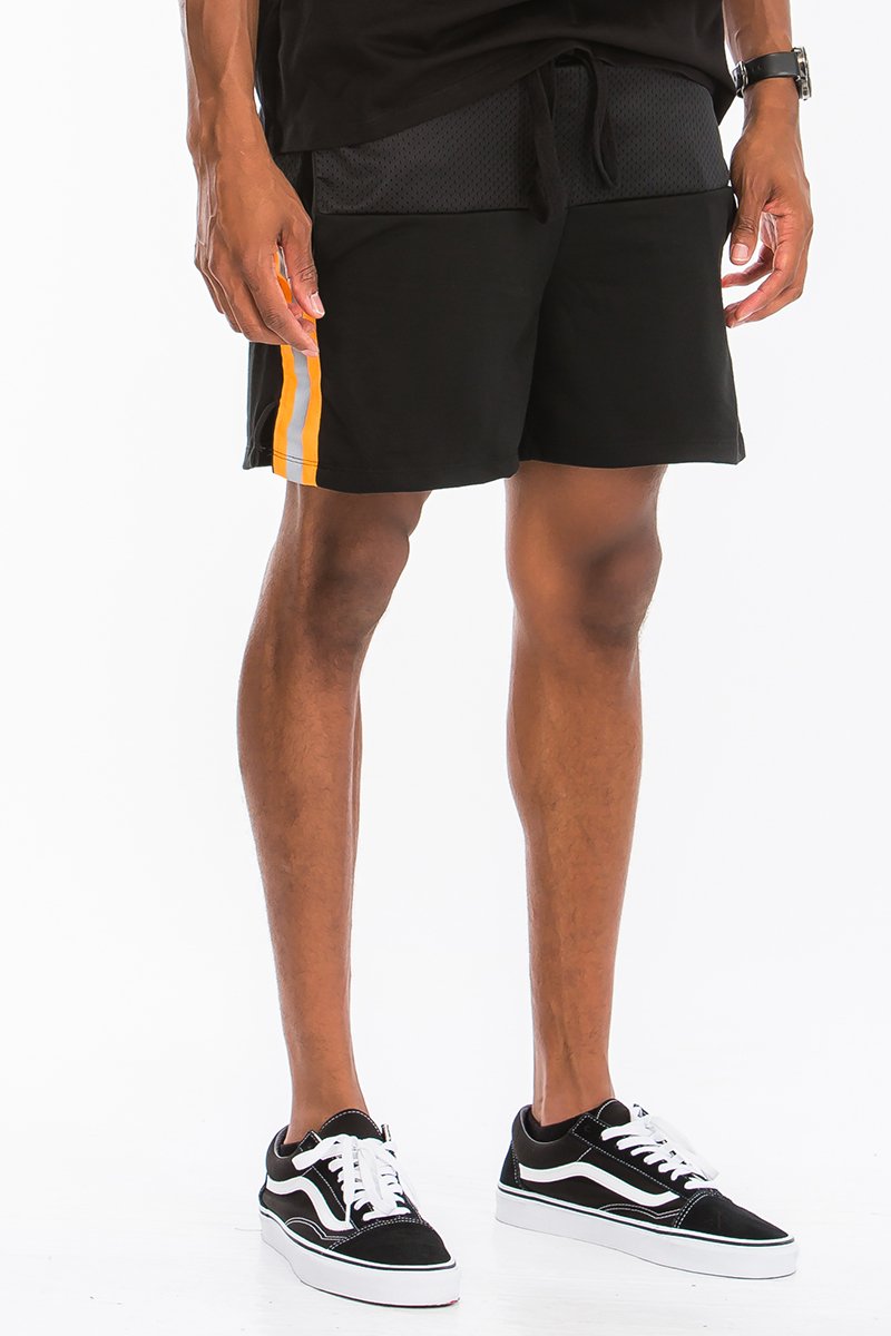 Quarter Mesh Reflective Tape Shorts