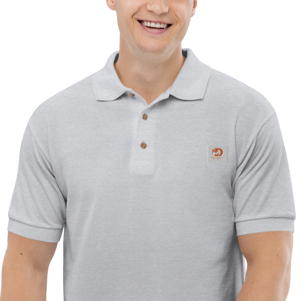 Men’s Mud Sweat Embroidered Polo Shirt