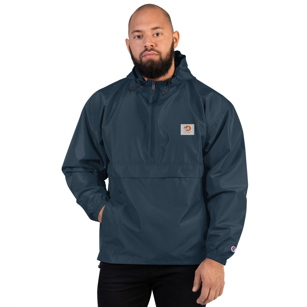 Men’s Mud Sweat Embroidered Champion Packable Jacket