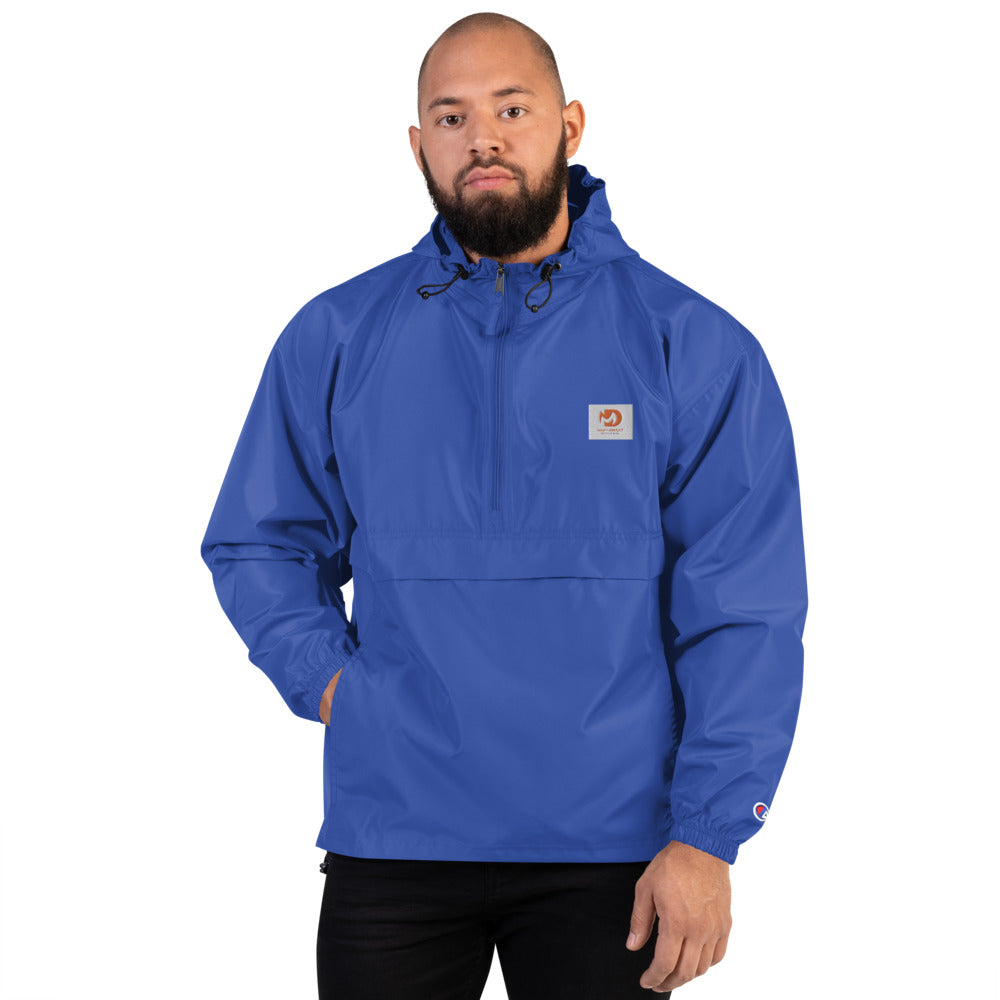 Men’s Mud Sweat Embroidered Champion Packable Jacket