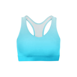 White Blue Ombre Sports Bra