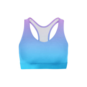 Pink Blue Ombre Sports Bra