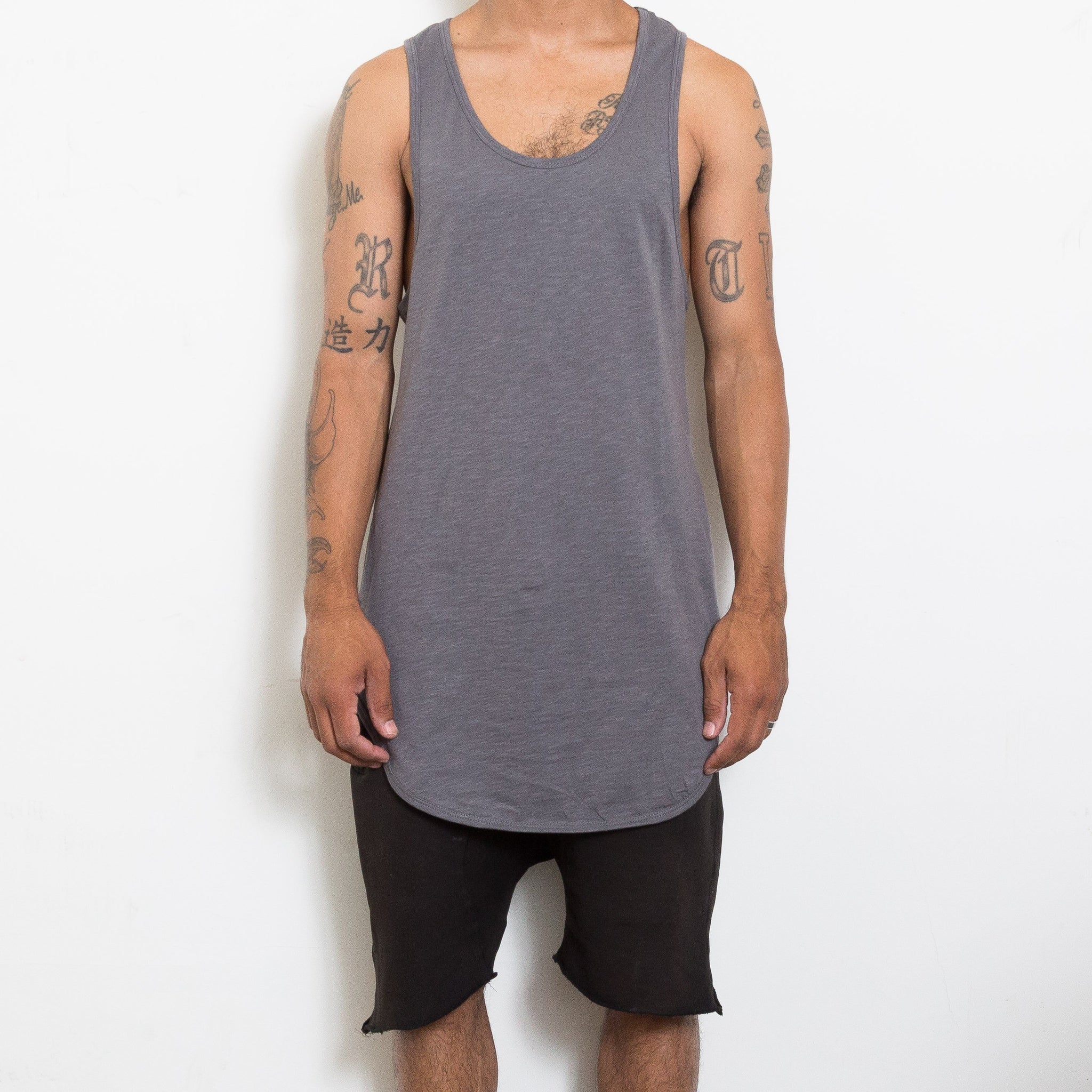 LONGLINE SCALLOP TANK- GREY